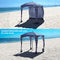 Qipi Beach Cabana - Easy to Set Up Canopy, Waterproof, Portable 6' x 6' Beach Shelter, Included Side Wall, Shade with UPF 50+ UV Protection, Ultimate Sun Umbrella - for Kids, Family - Sailor Stripes