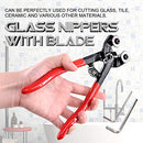 Swpeet 5Pcs Heavy Duty Glass Mosaic Cutter Kit, 8 Inch Wheeled Glass Nipper Pliers Tool with 2Pcs Replacement Blade and 2Pcs Allen Wrench