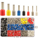 900pcs Wire Ferrules Terminals Kit, 8 Types Ferrule Connectors Kit AWG 22-7, Pin Terminal Connectors Wire Ferrule Assortment Kit, Wire Copper Crimp Connector Insulated Ferrule Pin Cord End Terminal