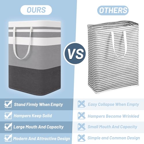 DAWNTREES Laundry Basket, 2-Pack 75L Waterproof Laundry Hamper, Collapsible Laundry Bag with Extended Handles, Laundry Room Organization Laundry Baskets for Laundry Clothes Toys