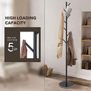 Coat Rack Metal Clothes Stand with 7 Hooks Hanger Hat Holder Closet Hall Tree Frestanding Garment Stand Entryway Black