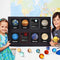 Pllieay 16PCS Solar System for Kids, Solar System Planets Toys for Kids-Space Solar System Eight Planets Bouncy Balls+Planetary Flashcards for Kids Party Favors, Educational Toys, Space Toys for Kids