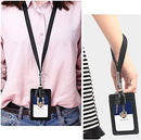 FYY Lanyards for Keys, Pack of 2 Wrist Lanyard and Neck Lanyard for ID Badges Wristlet Strap Keychain Holder Lanyard with 2 Key Rings and 2 Strings Black