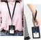 FYY Lanyards for Keys, Pack of 2 Wrist Lanyard and Neck Lanyard for ID Badges Wristlet Strap Keychain Holder Lanyard with 2 Key Rings and 2 Strings Black