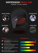 TSLA Men and Women Thermal Fleece Lined Skull Cap, Winter Ski Cycling Cap Under Helmet Liner, Cold Weather Running Beanie Hat YZC31-GRN Free