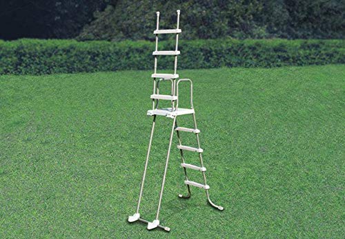 Intex 28077E Heavy Duty Deluxe Pool Ladder with Removable Steps for 52 Inch Depth Above Ground Pools