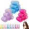 30 PCS Hair Rollers Set,18 Self Grip Curlers Rollers with 12 Random Color Duckbill Hair Clips for Short,Long and All Hair Types(44 mm,36 mm,25 mm)