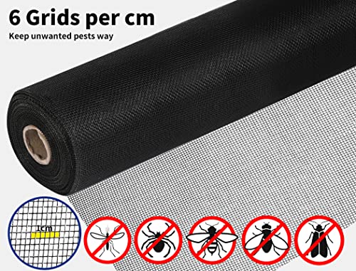 Traderight Insect Screen Flyscreen Roll Fiberglass Mesh Fly Screens Doors Window Net Fiberglass 1m x 30m