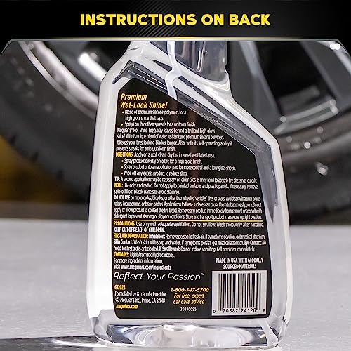 Meguiar's Hot Shine High Gloss Tire Spray. 24 oz.