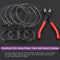 Swpeet 9Pcs Heavy Duty Multi-purpose Hose Clip Pliers with Small and Large Stainless Steel CV Boot Clamp Assortment Kit, Crimp Clamp Clic-R Collar Pliers Adjustable Drive Shaft CV Boot for Most Cars