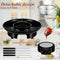 Lallisa Electric Fondue Pot Set Chocolate Fondue Kit House Warming Gifts Ideas Electric Fondue Maker with 4 Forks Detachable Serving Trays for Melting Warming Caramel Cheese Sauce Date Night (Black)