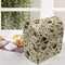 Ambesonne Modern Stand Mixer Cover, Contemporary Coffee Cups Polka Dots and Beans Roasted Graphic Design, Kitchen Appliance Organizer Bag Cover with Pockets, 6-8 Quarts, Cream and Brown