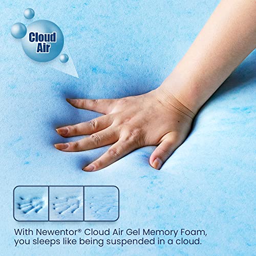 Newentor Firm Mattress Topper Queen - 3 Inch Medium Firm Memory Foam Mattress Pad for Back & Shoulder Pain Relief, CertiPUR-US Certified, Queen