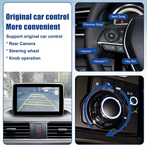 Mazda Wireless Carplay Retrofit Kit, TK78-66-9U0C OEM USB Hub Fits to MZD Connect System Compatible with Mazda 2/3/6/CX3/CX5/CX9/MX5 2014-2021(Only Supporting Wireless Carplay NO Android Auto)