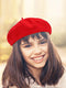 SATINIOR Beret Hat Kids Beret French Beanie Cap Artist Wool Hat Girls Beret Artist Costume for Children Kids Girls, Red, 50 to 54 cm