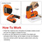 Cordless Staple Gun Nail Gun Tacker, Electric Stapler & Nailer 2 in 1, Electric Staple Gun with Rechargeable USB Charger for Upholstery DIY Includes 2000pcs 10mm Nails and 2000pcs 10mm Staples