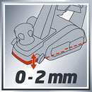 Einhell 4345310 TC-PL 750 Electric Planer | Up to 2mm Chip Depth, Aluminium Soleplate, Parallel Stop, Fold Depth Stop | 750W Wood Plane for Doors and Woodworking Includes Carbide Planing Knife, Red