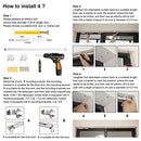 YXHOMME Ceiling Curtain Track, Telescopic Ceiling Mount Curtain Track System Adjustable Room Divider Track Set (2.8ft-5ft)