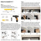 YXHOMME Ceiling Curtain Track, Telescopic Ceiling Mount Curtain Track System Adjustable Room Divider Track Set (2.8ft-5ft)