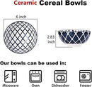HUIRUMM Ceramic Cereal Bowl, Set of 6 Vibrant Color Dessert Bowls,22 oz Porcelain Bowl Set,Oatmeal Bowls, Bowls for Soup, Salad, Rice, Ramen, Dessert, Rice, Noodle, Bowls for Kitchen, Assorted Designs