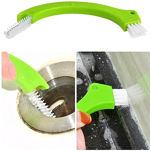 Tile Grout Cleaner Brush, Tile Joint Scrub Brush with Handle, Stiff Cleaning Brush for All of The Household Such as Shower,Bathroom, Kitch, Seams, Floor Lines (4 in 1)