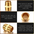 2 Pieces Brass Pipe Fitting Brass Hex Nipple Male Pipe Adapter, Straight Connector Pipe Fitting (3/4 x 3/4 Inch NPT)