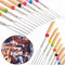 Marshmallow Roasting Sticks with Wooden Handle Extendable Forks Set of 8Pcs 32Inch Telescoping Marshmallow Skewers Campfire Stove BBQ Tools