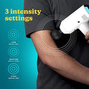 HoMedics Massage Gun Mini Massage Gun - Portable Physiotherapy Body Massager for Tired Muscles - Professional Physio Deep Massage - Includes 5 Massage Heads, Wireless, Rechargeable - White