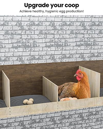 6 Pcs Washable Chicken Nesting Pads,Nesting Box Pads for Chickens,for Laying Eggs,Nesting Pads for Chicken Coop,Durable Chicken Bedding for Coop, Poultry Nest Box Pads for Chickens Gray