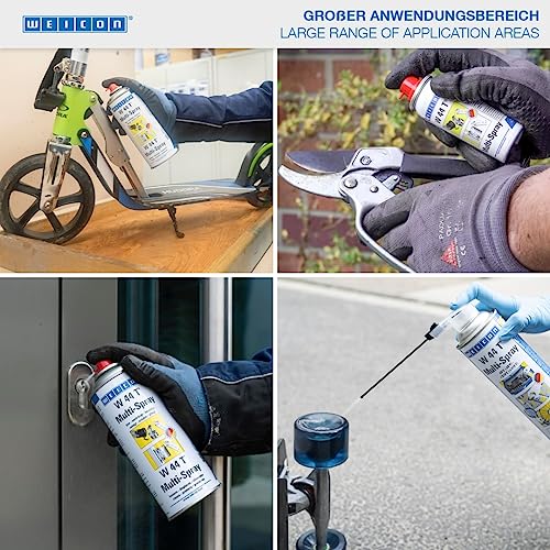 WEICON W 44 T Multi-Spray 400 ml, Multifunctional Oil, 1 Spray – 5 Functions: penetrating Oil, Rust Remover, Corrosion Protection, Lubricant, Care Spray