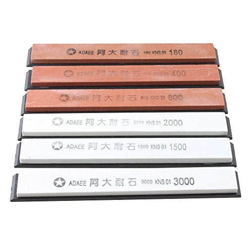 IMAGE Sharpening Stones Set 6PCS for Kitchen Knife Sharpener Professional Sharpening System-Stone grit: #180#400#800#1500#2000#3000