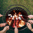 Yaheetech Fire Pit 36in Outdoor Wood Burning Fire Pits Wood Large Fire Bowl for Outside BBQ Bonfire Patio with Mesh Spark Screen, Poker and Rain Cover