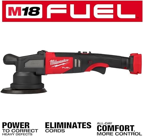 . Milwaukee M18 Fuel 21mm Random Orbital Polisher - No Charger, No Battery, Bare Tool Only