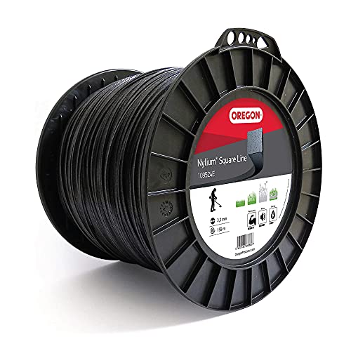 Oregon Square Nylium Heavy-Duty Trimmer Line, 3.0 mm X 155 m Spool – Fits Most Trimmer Types (109524E)