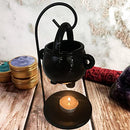 Oil Burner,Hanging Cauldron Pagan Oil Burner with Handle,Ceramic Cauldron Wax Melt Burner,Witches Witchcraft Aroma Diffuser Candle Tealight,Fragrance Ornament for Home Decor