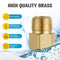 [2-Pack] APLWY 1/2" Female NPT x 1/2" Male NPT Brass Pipe Fitting Reducer Adapter (1/2"M x 1/2"F)