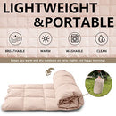 zzlamb Portable & Lightweight Camping Blanket for Kids, Soft Duck Down Throw Travel Blanket 650 Fill Power, Compact Warm Down Lap Quilt for Airplane Car RV Picnic Backpacking, 35''x59'' Cherry Pink