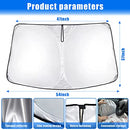 Sunshade Designed for Tesla Model Y Exclusively, Front Windshield, Double Layer Light Blocking Fabric, Foldable Sun Shade with a Storage Bag, Accessories for Tesla Model Y (for Model Y)