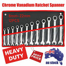 12Pcs 8MM-22MM Ratchet Spanner Set Metric ND-0326 + Rolling Bag Hand Tool Kit