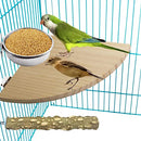 3 Pieces Stainless Steel Bird Feeding Dish Cups, Pet Cage Seed Feeder, Parrot Food Water Bowls with Clamp for Small Animal, Parrot Cockatiel Conure Budgies Parakeet Pet Cups Holder