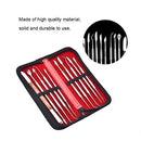 Joyzan Wax Carvers Set, Stainless Steel Spatula Wax Clay Sculpting Tool Carver Set Polymer Pottery Clay Spatulas Chisel Double Ended DIY Carving Tools Kit Carrying Case for Detailing Modeling Shaping