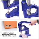 Glarks 3007Pcs Heavy Duty Hand Press Grommet Eyelet Machine Hole Punch Tool Kit Including Grommet Machine with 3 Dies #0#2#4 and 3000Pcs Golden & Sliver Grommets for Banner, Awning, Poster, Curtain