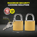 [9PCE] Handy Hardware Keyed Alike Padlocks, High-Security Locks with Same Key and Durable Stainless Steel Shackle