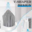 4 in 1 Tile Grout Cleaner Brush with Squeegee, V-Shape Gap Scrub Brush Crevice Cleaning Brush Tools, Multifunctional scrubbing Floor Brush for Cleaning Corner,Window,Sink,Kitchen,Bathroom Household