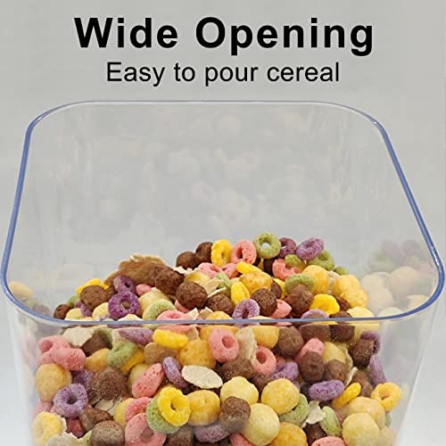 Zeadesign Cereal Dispenser Countertop 2Pc, Cereal Containers Storage, 5L Organization and Storage Containers for Kitchen, Dry Food Dispenser for Rice, Grains, Nuts, Snack,Oatmeal, Pet food, White