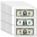 15 Sheets Paper Money Collection Supplies Pages, Currency Collecting Book Album Sleeves, 45 Pocket Money Stamp Page Holders for Standard 9-Hole Coin Collector Binder