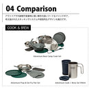 Stanley 02479-004 Base Camp Cook Set, Silver, Outdoor, Outdoor, Camping, Cooking Set, for 4 People, Guaranteed