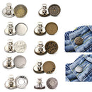 Button Pins for Jeans No Sew, No Tools Instant Buttons, Detachable Adjustable Jean Button Replacement, Extend or Reduce Pants Waist Size 10 Pack