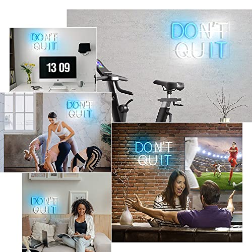 Do It Don't Quit Neon Sign for Wall, Room Decor, Motivational Wall Art Neon Light for Office, Bar, Gym, Cool Neon Light Sign for Party, Events, Birthday Gifts, 16.9x10.6 Inch