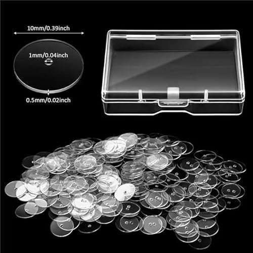 WILLBOND 200 Packs Clear Disc Pads to Stabilize Earrings, Plastic Discs for Earring Backs